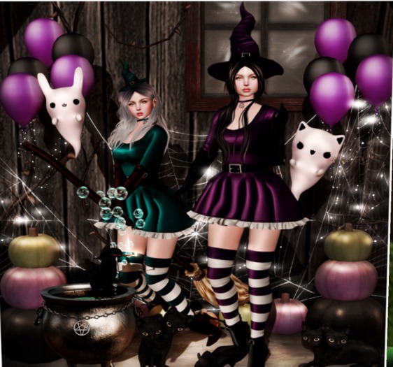 Luas Cute Witch Socks Red
