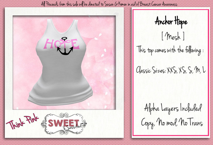 [SNS - Think Pink Hope Ribbon (w)