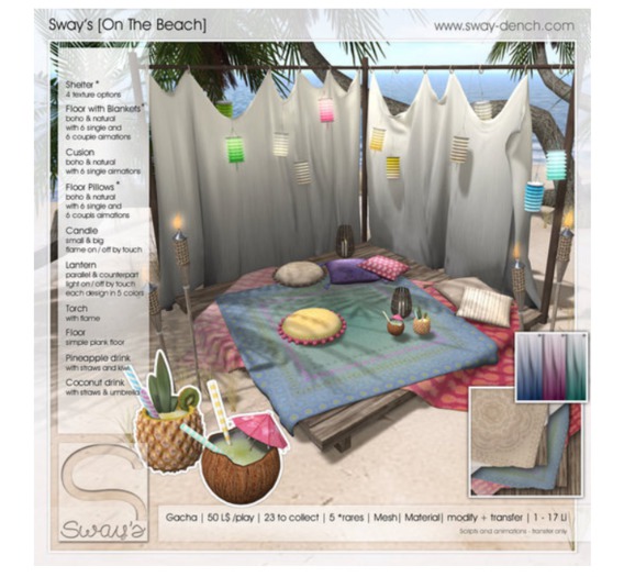 Second Life Marketplace - Sway's [on the Beach] Lantern parallel . sunshine