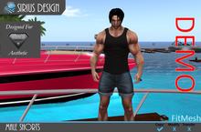 Sirius Design Male Jeans Shorts-Aesthetic Boxed=DEMOS