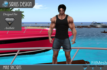 Sirius Design Male Jeans Shorts-Aesthetic Boxed