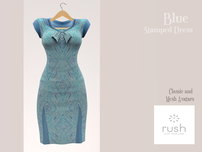 RUSH Blue Stamped Formal Dress Pack