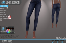 Sirius Design Skinny Jeans -FITMESH withTexture HUD Boxed