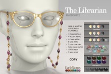 EarthStones Eye Glasses - The Librarian - Rhodonite