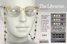 EarthStones Eye Glasses - The Librarian - Malachite