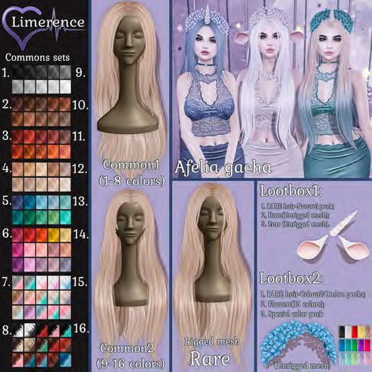 #13{Limerence} Afelia Hair (Common2)-Colour1