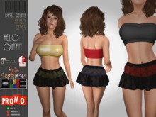 [DIESELdeluxe] PROMO SET Helo Outfit Top Skirt Maitreya Slink HUD