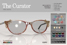 EarthStones Eye Glasses - The Curator - Fire Agate