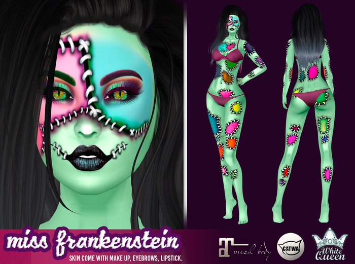 ::White Queen :: Skin Miss Frankenstein - green, catwa