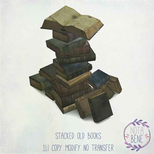 [nota bene] old books stack