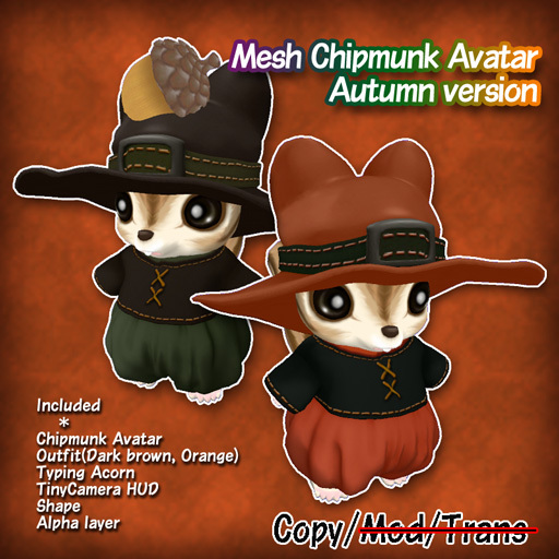 :Risusipo:Mesh_Chipmunk_Avatar_Autumn_ver_boxed