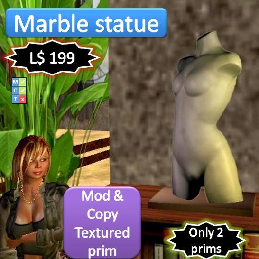 Statue - female in marble [2 prims]