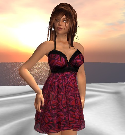Geometric Babydoll Dress