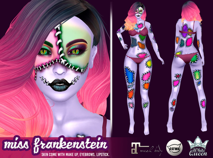 ::White Queen :: Skin Miss Frankenstein - purple, catwa