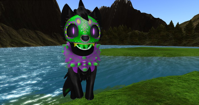 [Clearance!] Green Sugar Skull Hallowpup Mod
