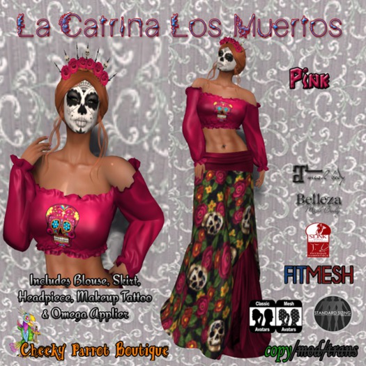 ~CPB~ La Catrina Los Muertes Pink