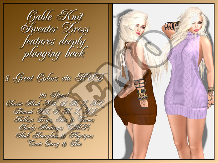 DEMO Cable Knit Sweater Dress