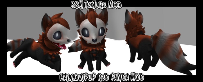 Hallowpup red panda texture mod