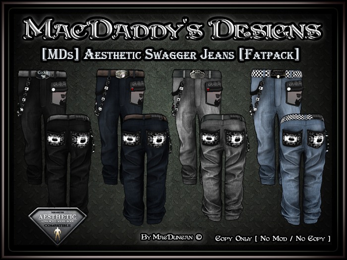 [MDs] Aesthetic Swagger Jeans [Chain/Belt] FatPack Boxed