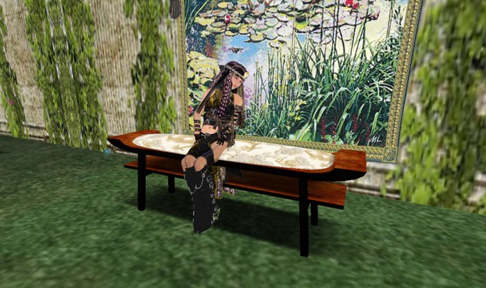 Asian Cherry Bench-White