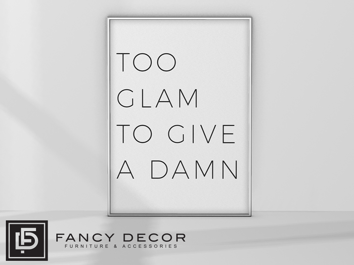 Fancy Decor: Too Glam Art (silver)