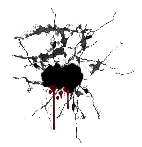 Halloween - Cracked Wall with Blood