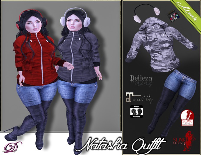 .::D::. Natasha Outfit Rigged Mesh