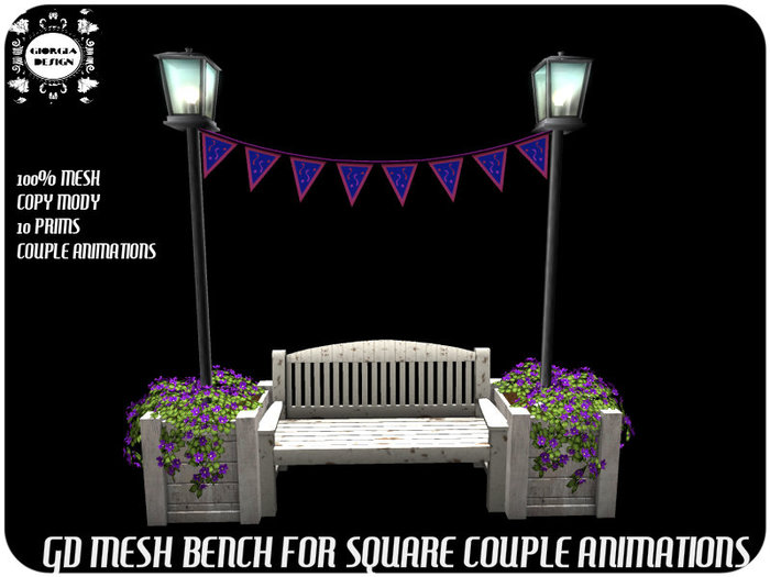 GD MESH BENCH FOR SQUARE COUPLE ANIMATIONS