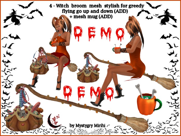 DEMO free witch broom mesh 1 to 6 go up and down