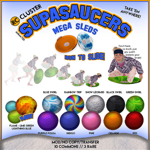 -RC- Supa Saucer Sled - Lime Green RARE