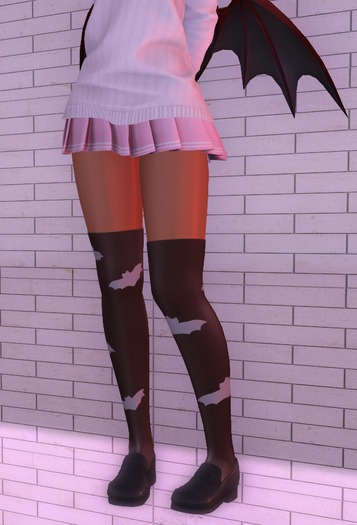 753<3 Bat Tights knee high [Wretch  Kemono School Sweater]