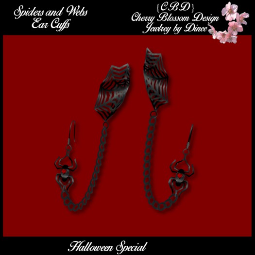 Spiders & Webs Ear Cuffs (boxed)