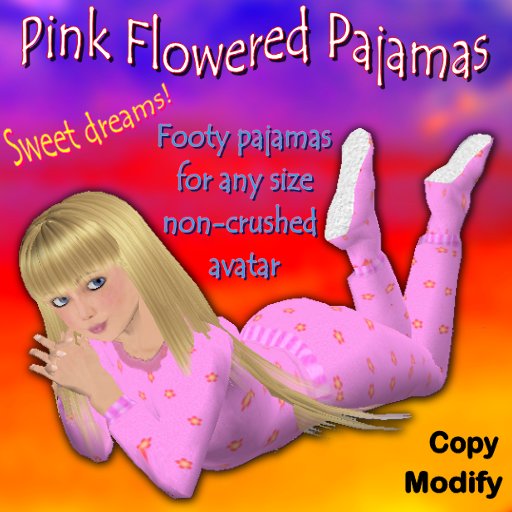 *Timeless PJs* Flowered Pajamas (pink)