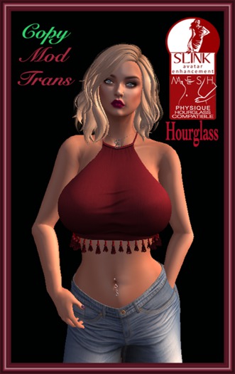 Tassle Halter Slink Hourglass Red