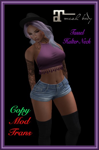 Tassel Halterneck purple Maitreya