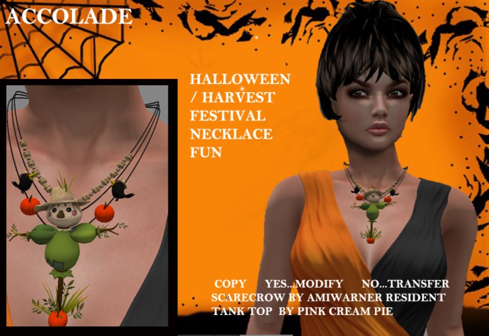 HALLOWEEN / HARVEST SCARECROW NECKLACE