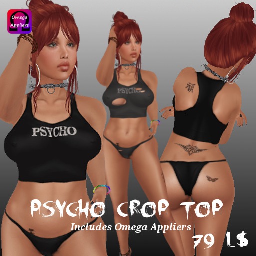 Psycho Crop Top Set W-Omega Applier