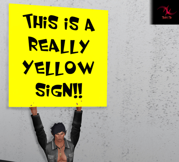 yellow sign(ADD ME)(Protest Sign)