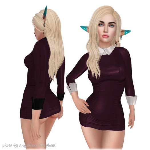 Foxes - Wednesday - Dress - Leather - plum