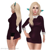 Foxes - Wednesday - Dress - Leather - plum