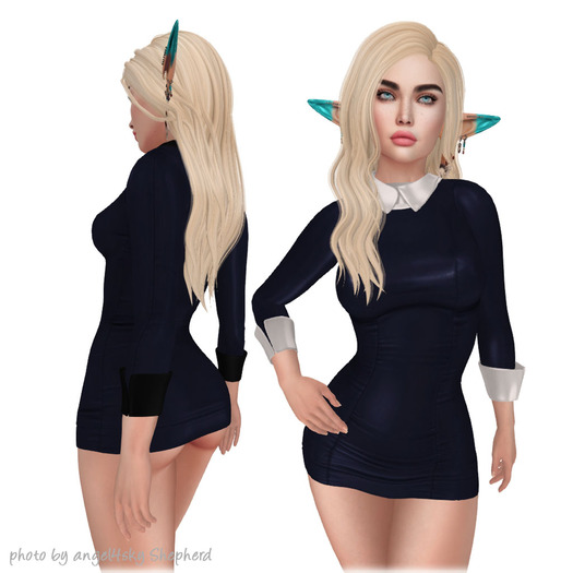 Foxes - Wednesday - Dress - Leather - Blue