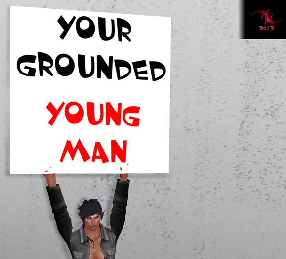 Grounded young man (ADD ME)(Protest Sign)