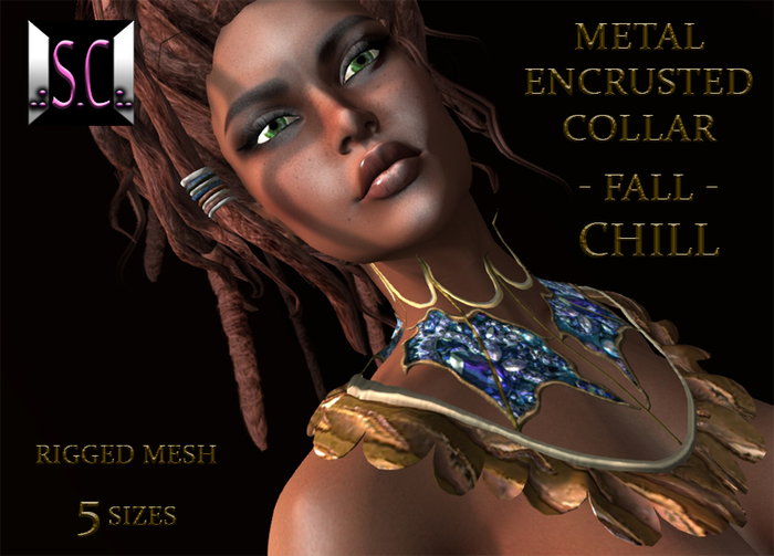 .:S.C:. Metal Encrusted Collar - Fall Chill