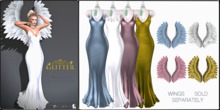 GLITTER - HEAVENLY Fitmesh gown Fat Pack Texture Hud - NO WINGS