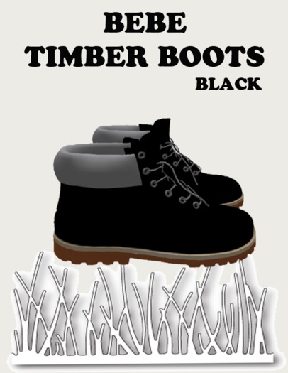 BEBE TIMBER BOOTS BLACK
