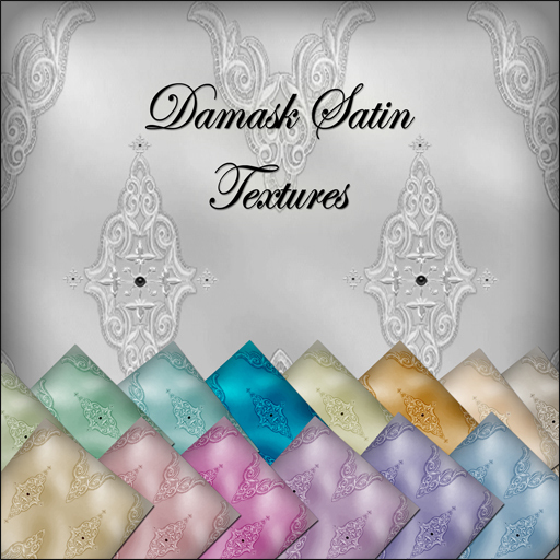 Damask and Satin Beaded Textures - 32 Luxurious, full perm, high quality textures!