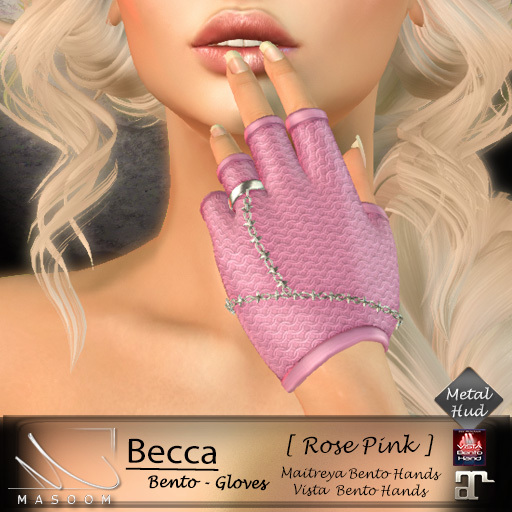 [[ Masoom ]] Becca Bento gloves ROSE PINK