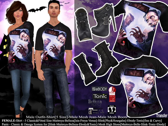 Female&Male Halloween Outfits[Couple] A[8] - Halloween Costumes - Halloween Clothes-Scary Halloween Outfits