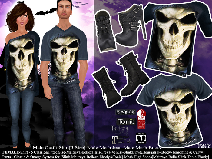 Female&Male Halloween Outfits[Couple] B[5] - Halloween Costumes - Halloween Clothes-Scary Halloween Outfits