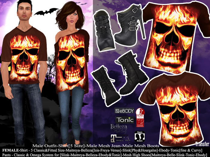 Female&Male Halloween Outfits[Couple] B[6] - Halloween Costumes - Halloween Clothes-Scary Halloween Outfits